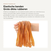 Bande elastiche in gomma 200 pezzi - Diametro 4 mm - Lunghezza 20 cm - Materiale riciclabile - Ufficio