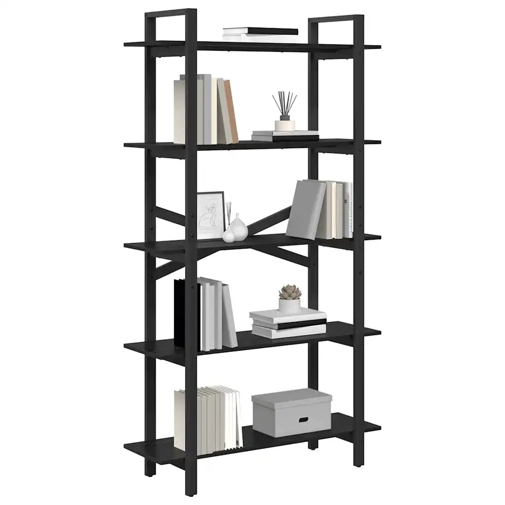 Libreria Rovere Nero 100 x 33,5 x 178 cm Legno multistrato 883934