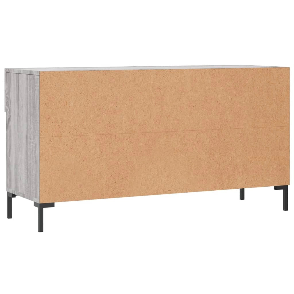 Panca portascarpe mobiletto porta-stivali cassettiera mensola mobile da ingresso rovere Sonoma 102 x 35 x 55 cm legno ingegnerizzato grigio 02_0022999