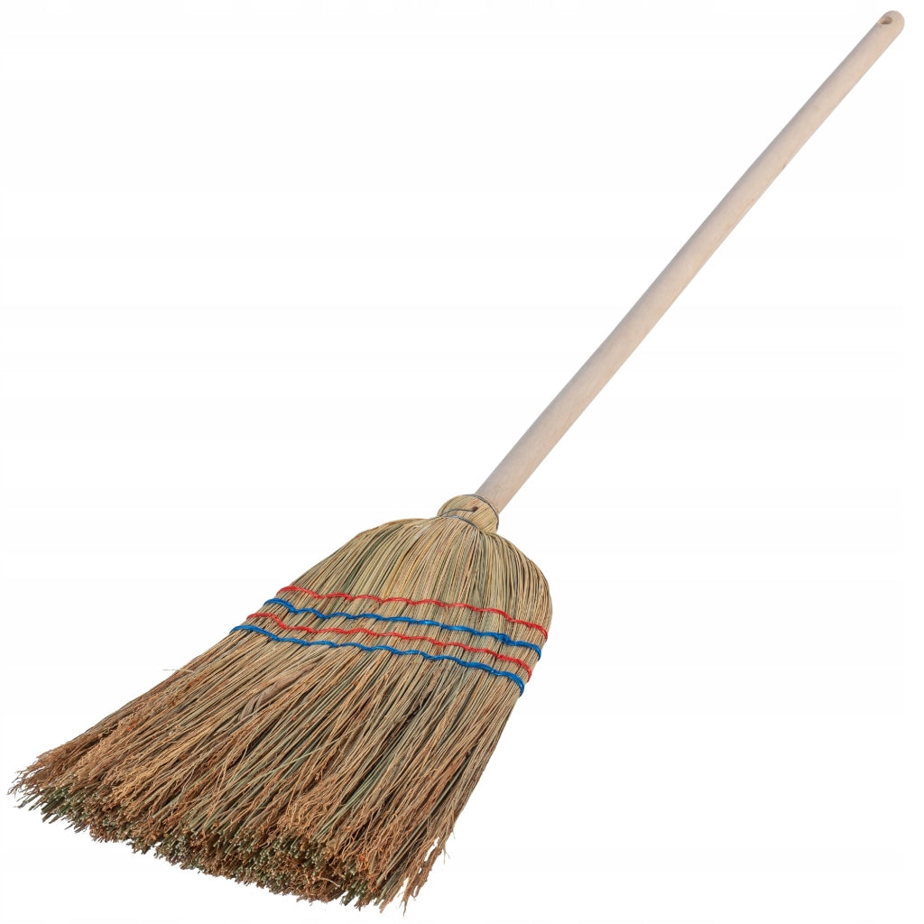 Scopa KADAX per prati e strade, manico da 140 cm, setole resistenti ed ecologiche.