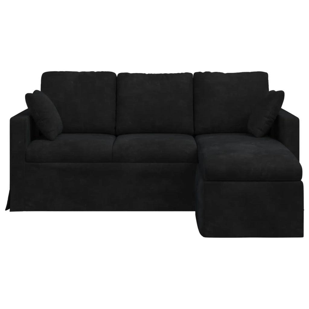 Divano Nero 198 x 134 x 80 cm Velluto 42024455
