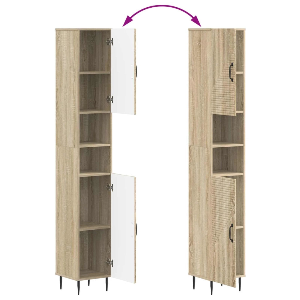 Set di Armadi da Bagno da 2 Pezzi HAARLEM Rovere Sonoma 3417533