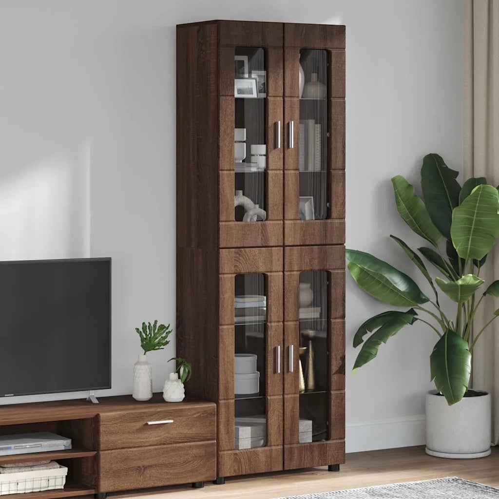 Credenza con lo scaffale FLORIN Rovere Marrone 60 x 35 x 182 cm 3397911