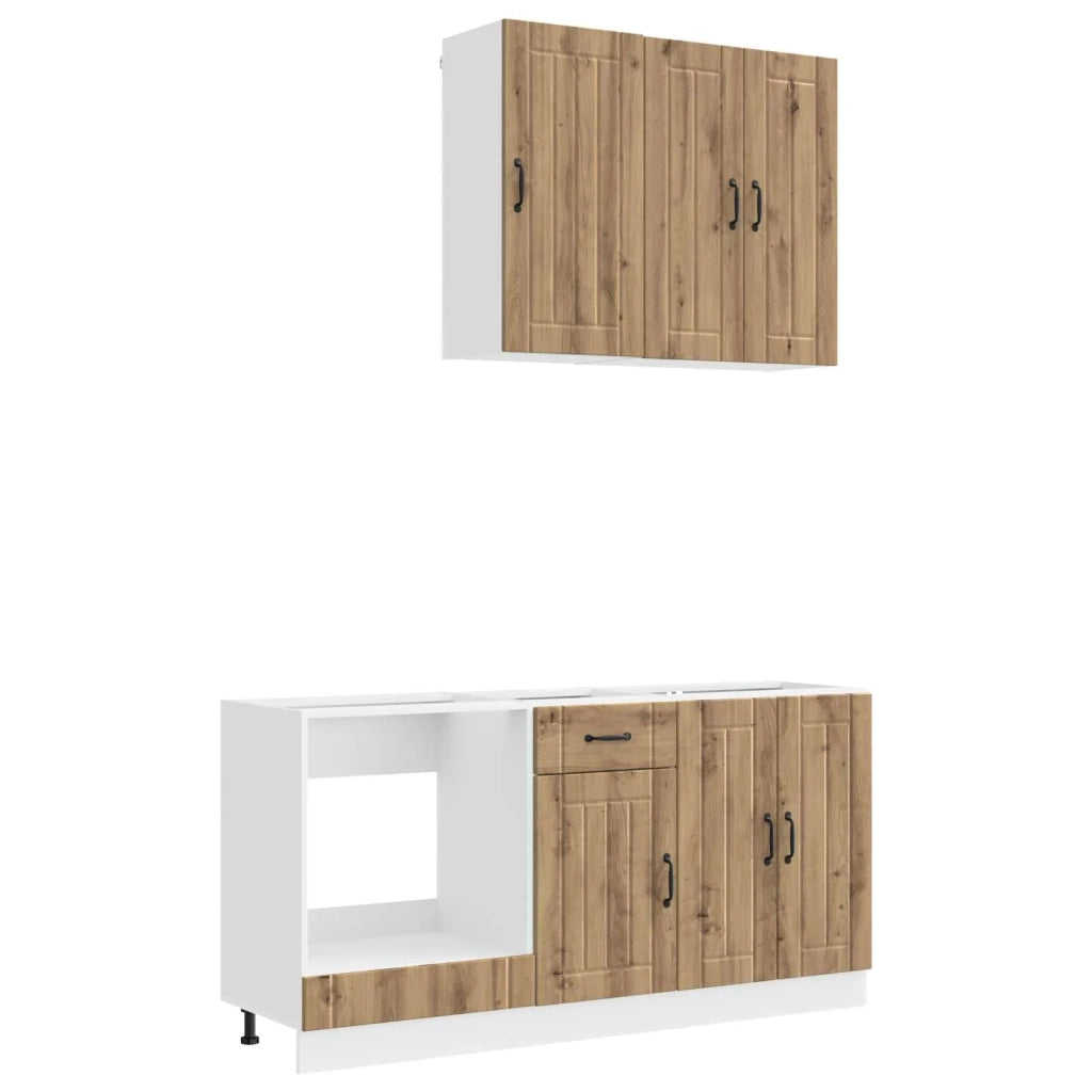 Unità Cucina LUCCA 5 pz Rovere Artigianale Legno ingegnerizzato 3438264