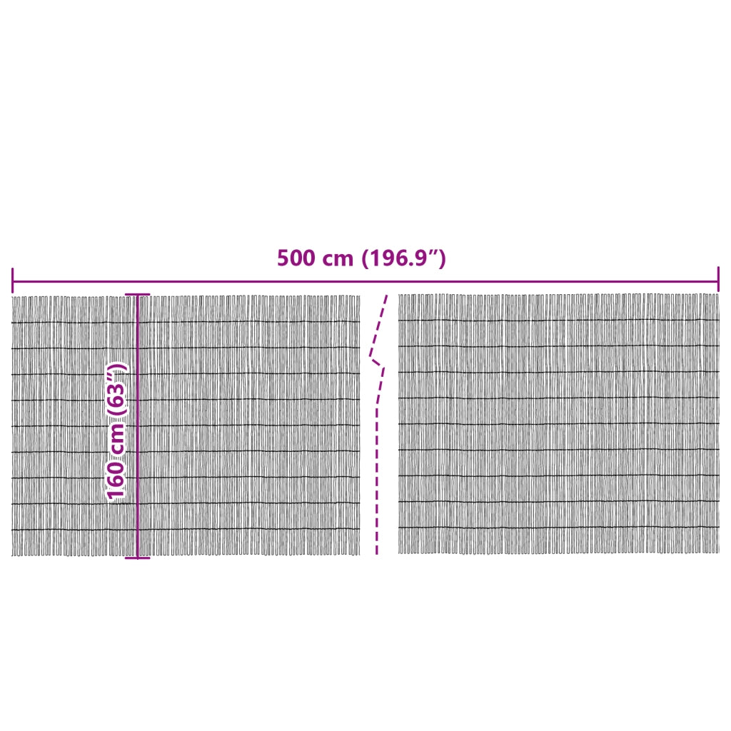 Recinzione in canna di bambÃ¹  500x160 cm