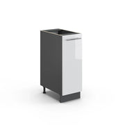Vicco Armadio cucina dispensa alto Bianco lucido 30 cm senza piano di lavoro
