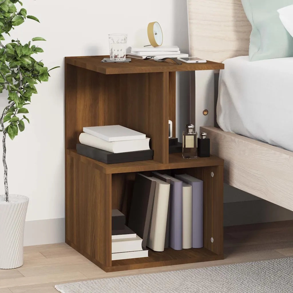 Comodini 2 pz Rovere Marrone 35x35x55 cm in Legno Multistrato 815188