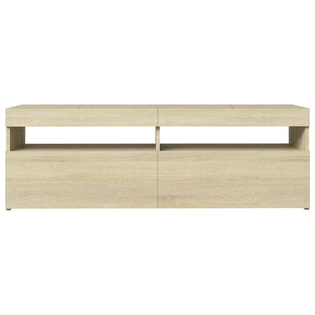 Mobile Porta TV con Luci LED Rovere Sonoma 120x35x40 cm 804376