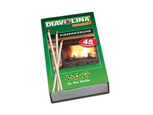 DIAVOLINA FIAMMIFERONE F45- - in scatola da 45 fiammiferi - 10 scatola DIAVOLINA