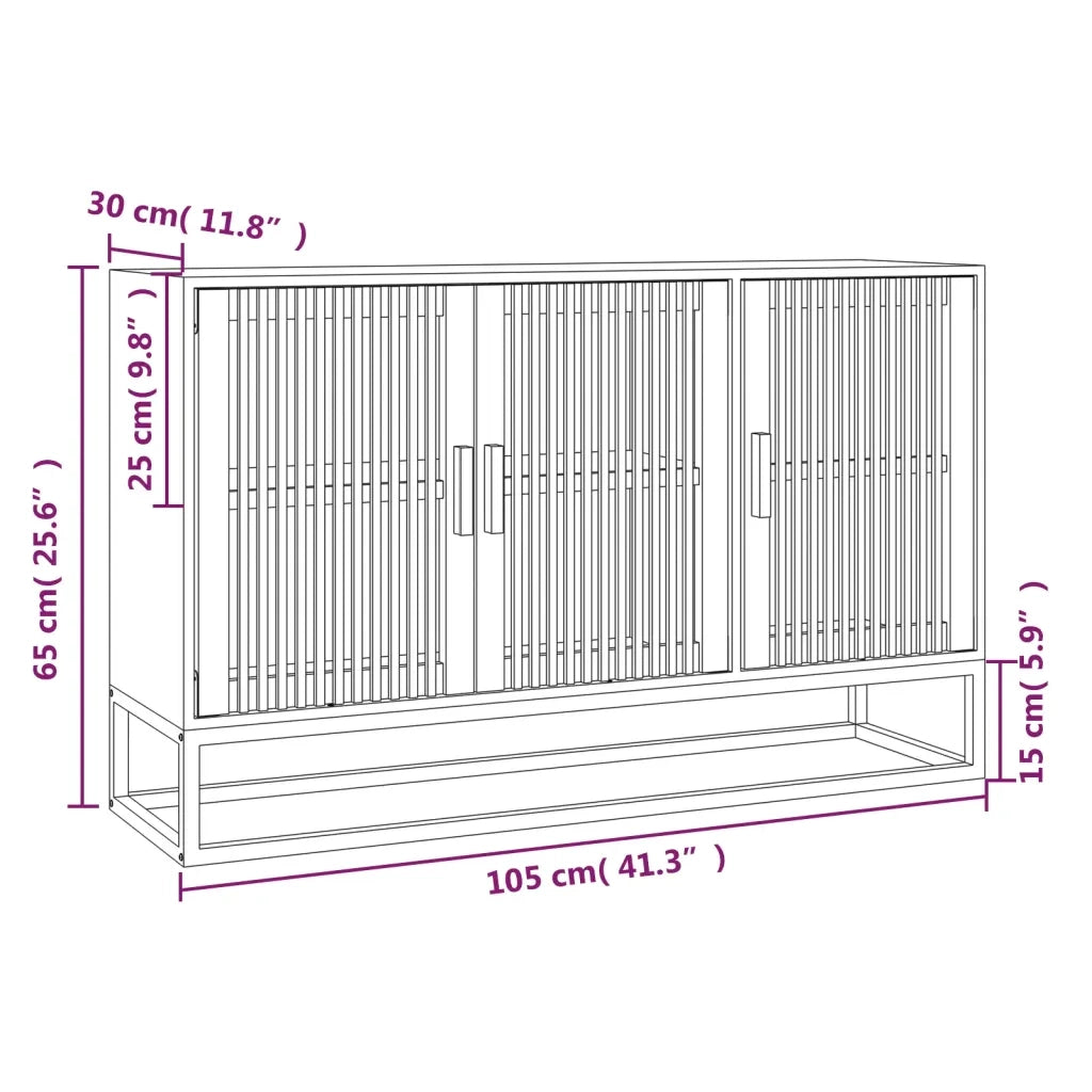 Credenza-Buffet-Armadio da cucina Bianca 105x30x65 cm in Legno Multistrato 909734