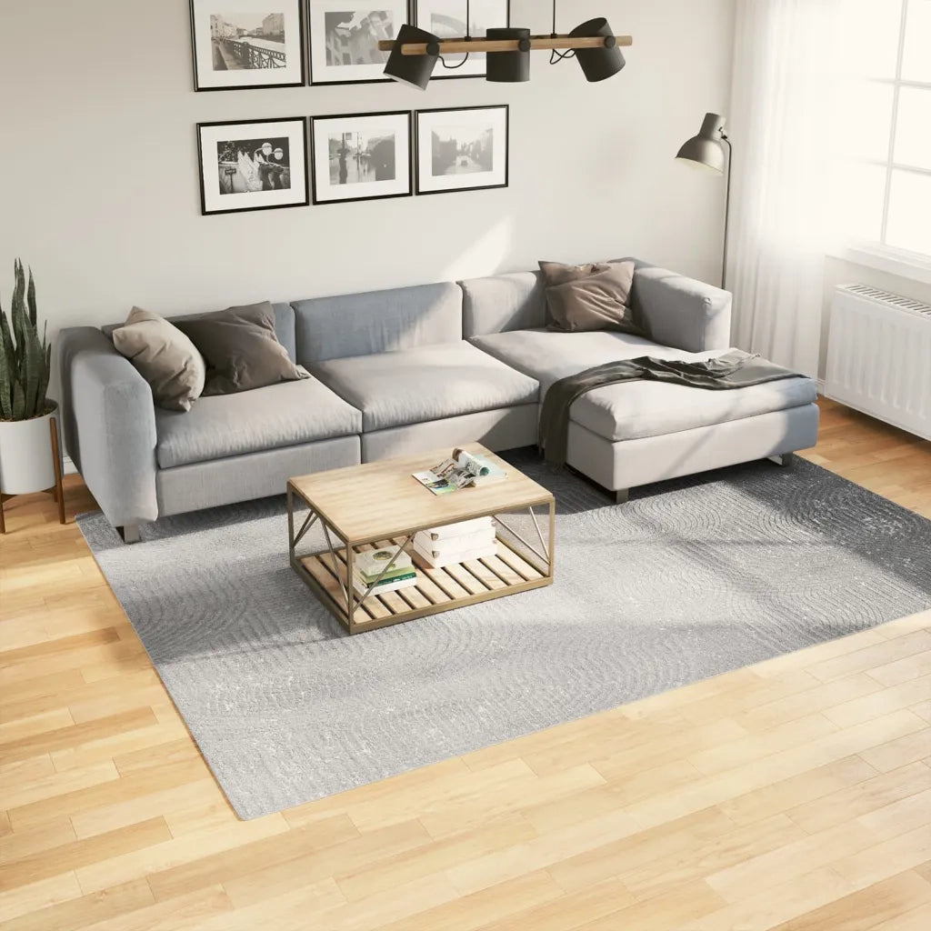 Tappeto del soggiorno | Tappeto IZA a Pelo Corto Aspetto Scandinavo Grigio 200x280 cm