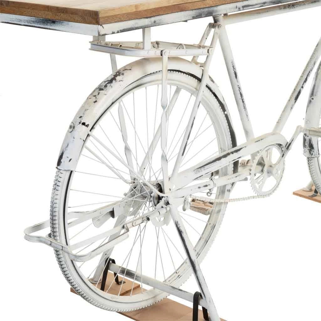 Mobile da ingresso in legno bianco e metallo 198x50x90h