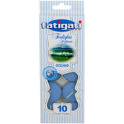 Trade Shop - Set 12 Pz Da 10 Candele Profumate Tealight Lumini Rotondi Alla Fragranza Oceano 295395 -