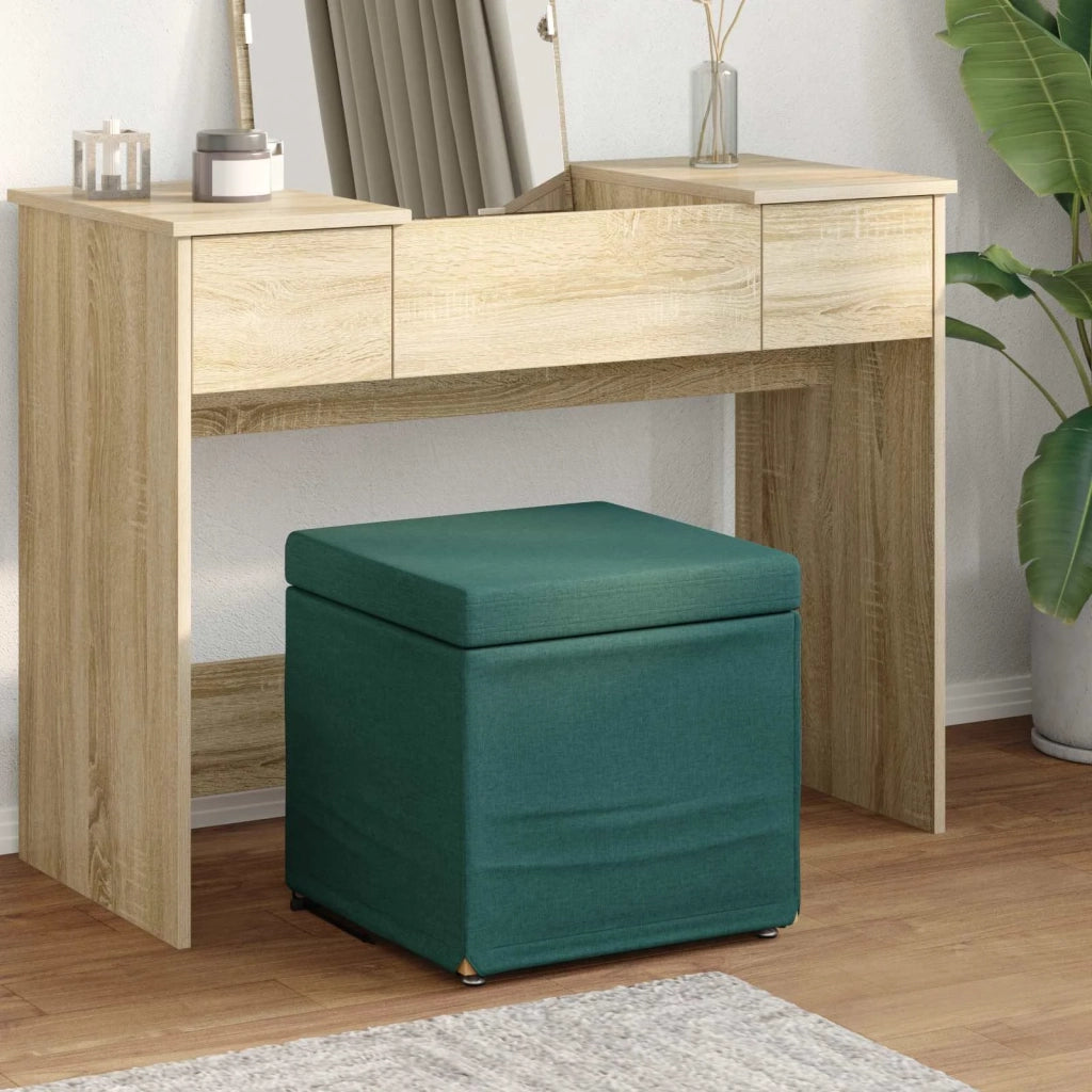 Pouf Verde Scuro 41 x 41 x 40 cm Tessuto e Legno Ingegnerizzato 876746