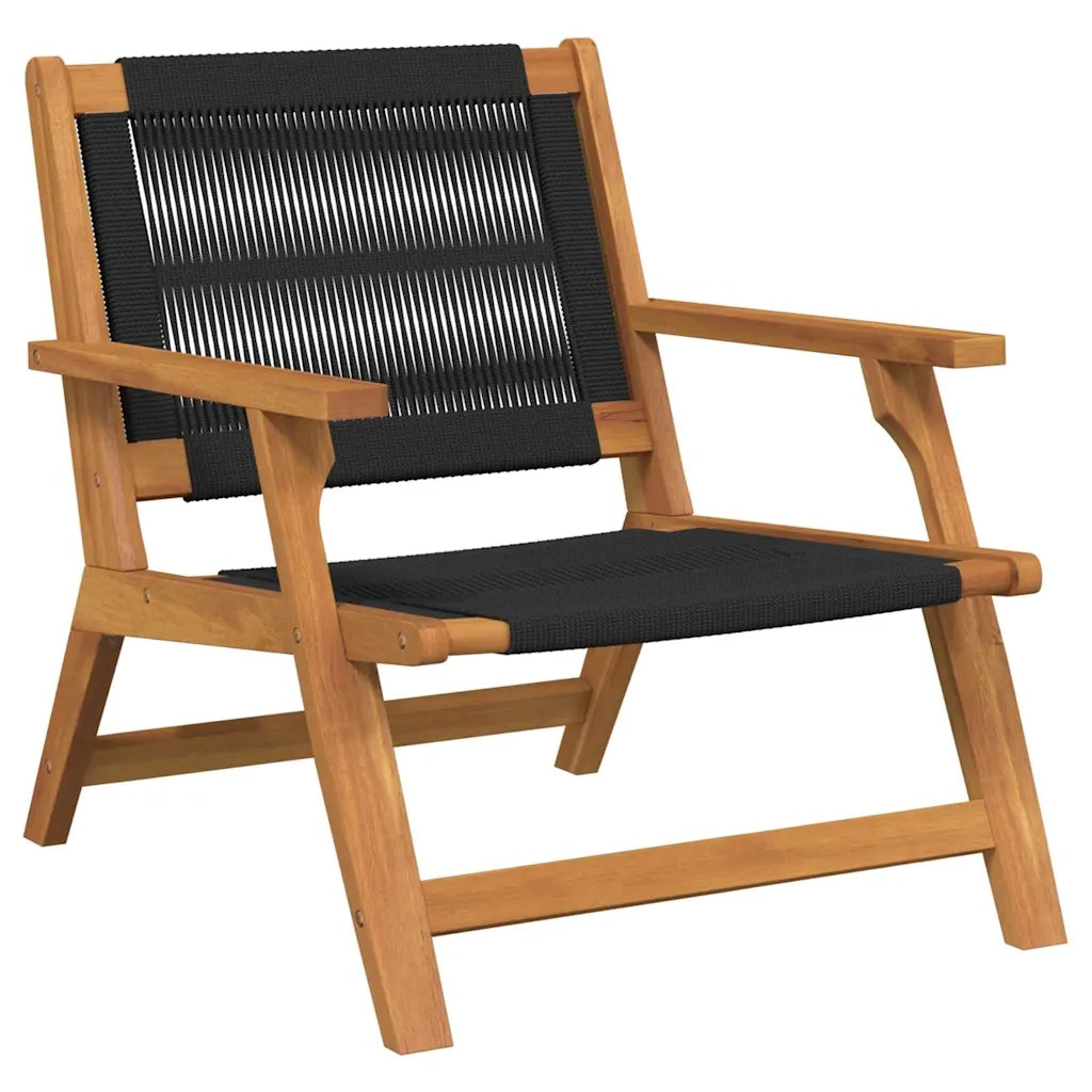 Sedie da Giardino con Tavolo 3 pcs Nero 3214437