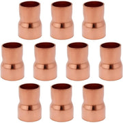 Reducer Koper 10x - Flessibile 15mm/12,7mm - Valvola di Pressione - Sanitario - Connettore - Disegno Versatile