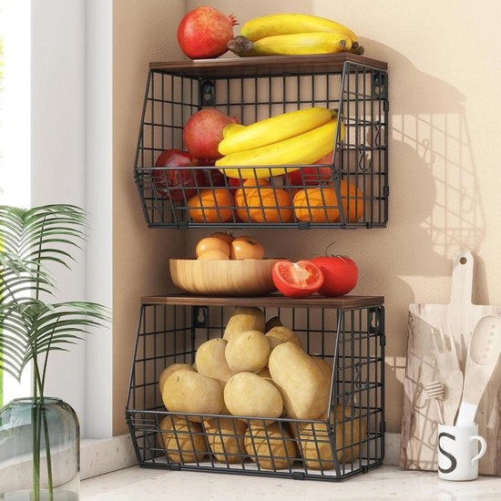 Ciotola da Appendere per Frutta con Orecchietta per Banana - Soluzione di Stoccaggio Versatile per la Cucina per Frutta, Verdura e Spuntini