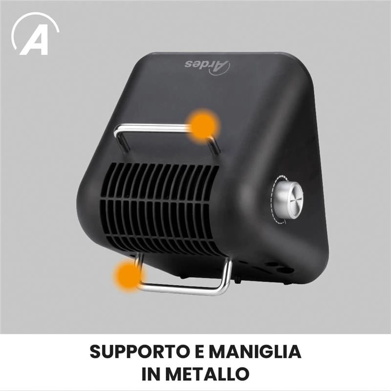 ARDES ICONIQ B TERMOVENTILATORE CERAMICO 2 LIVELLI DI POTENZA E VENTILAZIONE ESTIVA. POTENZA MAX 1500W.