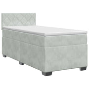 Letto box spring con materasso Grigio Chiaro 80 x 200 cm 3450608
