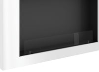 Camino a Bioetanolo da Parete 100x56 cm Murall 1000 Bianco con Vetro