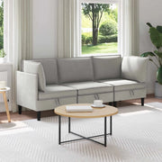 Set di mobili per il soggiorno 3 pcs Grigio chiaro Tessuto 3413798