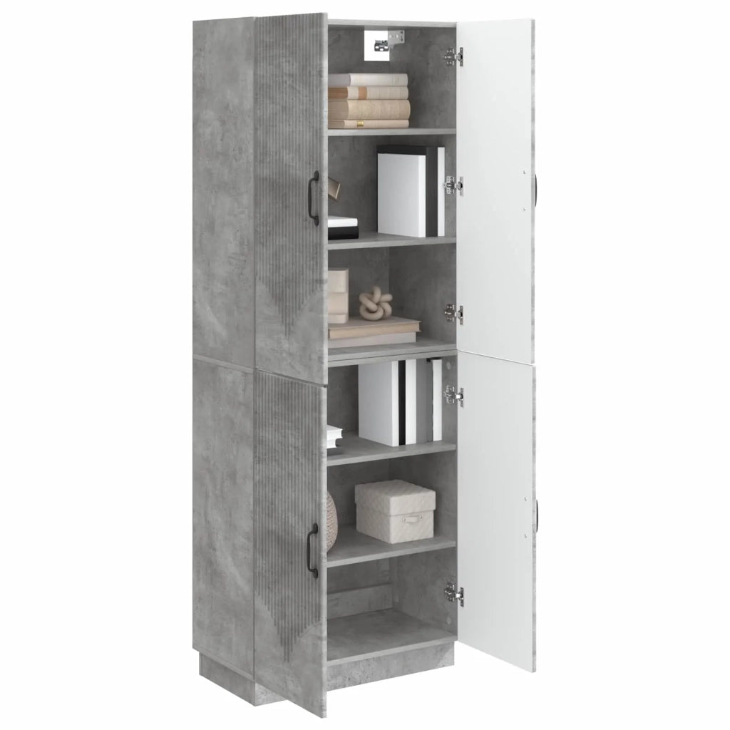 Set di armadi 2 pcs Grigio Cemento Legno ingegnerizzato