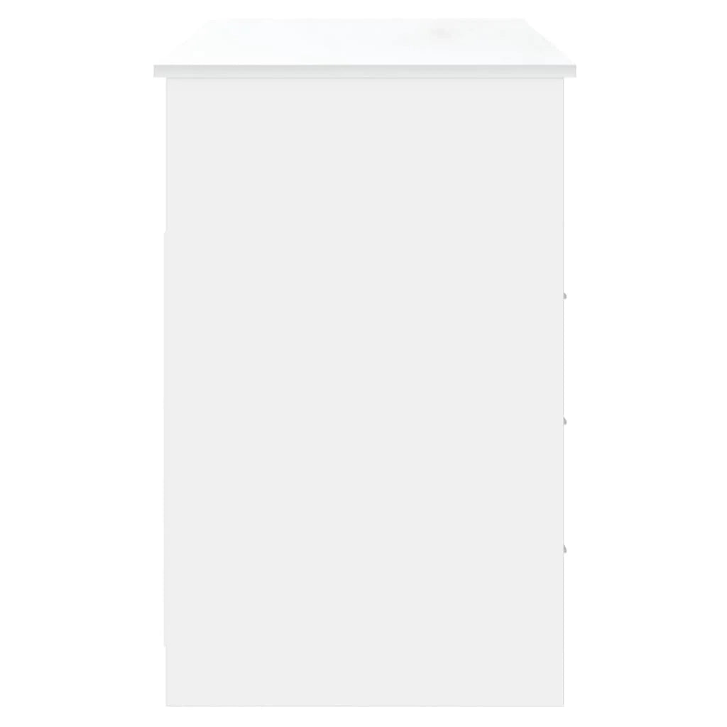 Scrivania postazione di lavoro scrivania per computer mobile da studio con cassetti 102 x 50 x 76 cm legno ingegnerizzato bianco 02_0023465