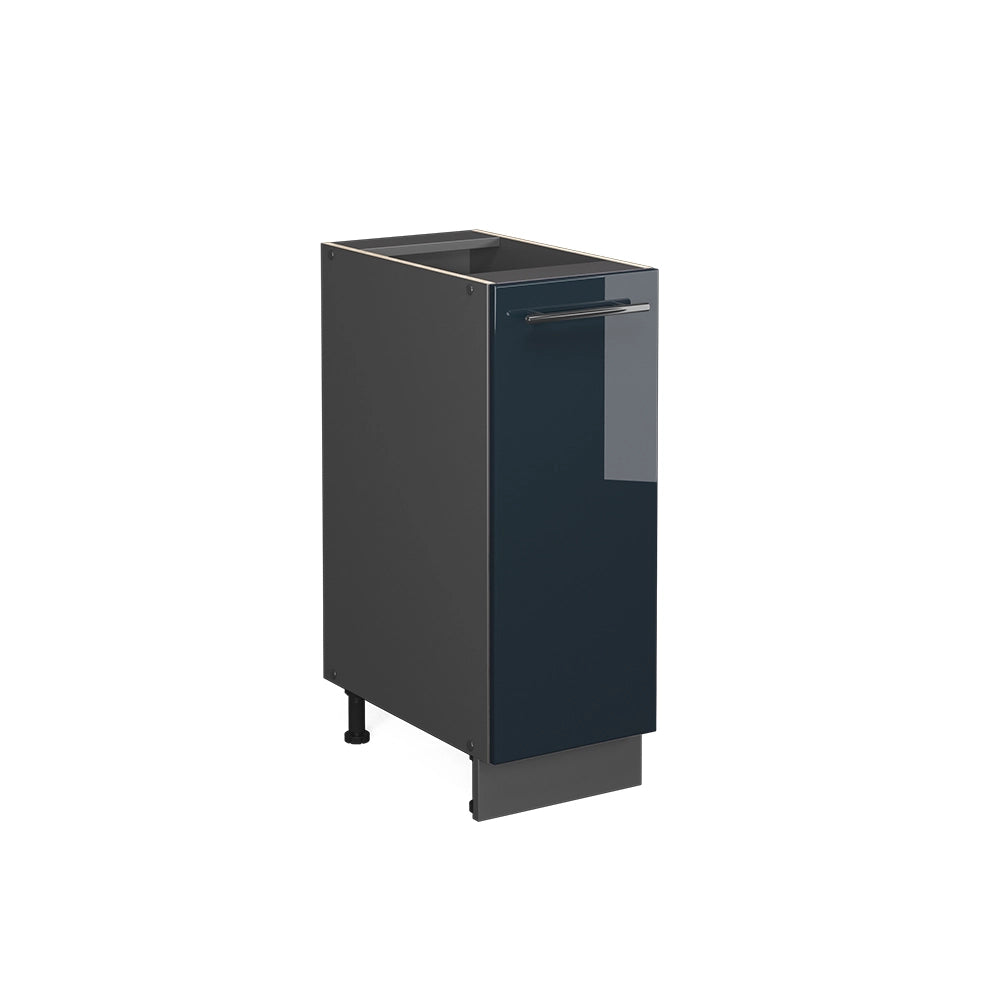 Armadio cucina dispensa alto Fame-Line Blu scuro lucido/Antracite 30 cm senza piano di lavoro Vicco