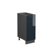 Armadio cucina dispensa alto Fame-Line Blu scuro lucido/Antracite 30 cm senza piano di lavoro Vicco