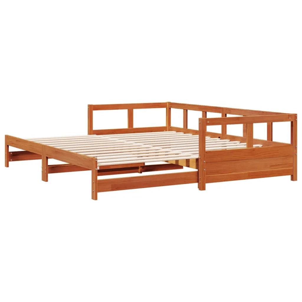 Dormeuse senza Materasso Marrone Cera 90x200 cm Legno di Pino 854954