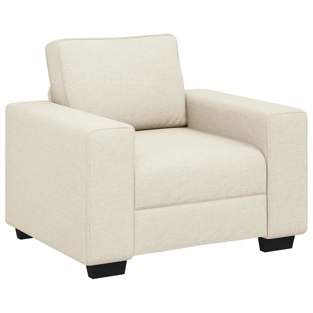 Divano 3 pz Beige Tessuto misto lino 3324606