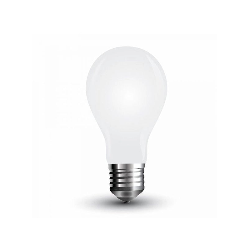 Lampada Led Con Filamento E27 A60 4W Neutro 4000K In Vetro Bianco 360 Gradi SKU-4490