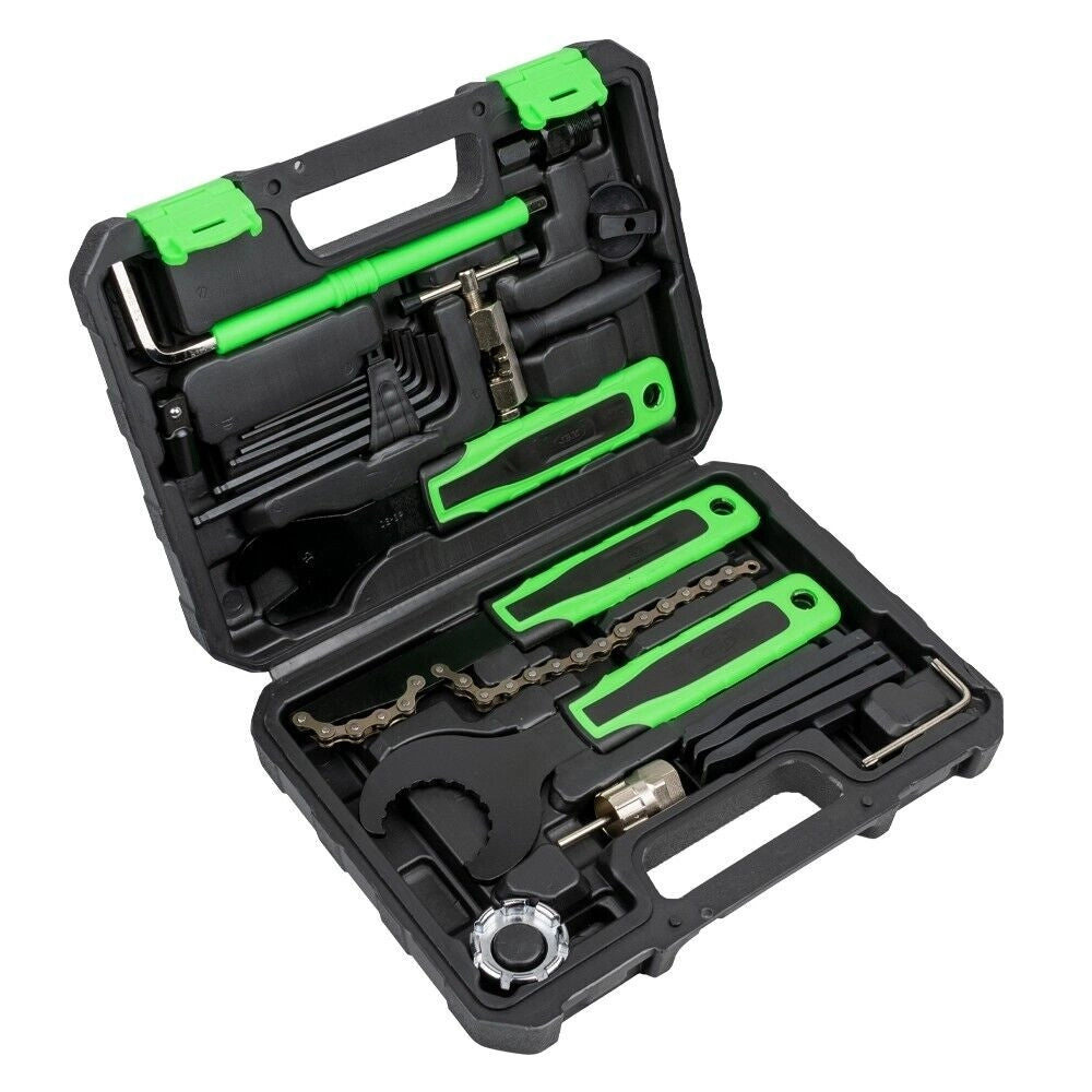 KIT RIAPARAZIONE BICI IN VALIGETTA 20 PZ KIT ATTREZZI BICICLETTA JBM RICAMBI BIC