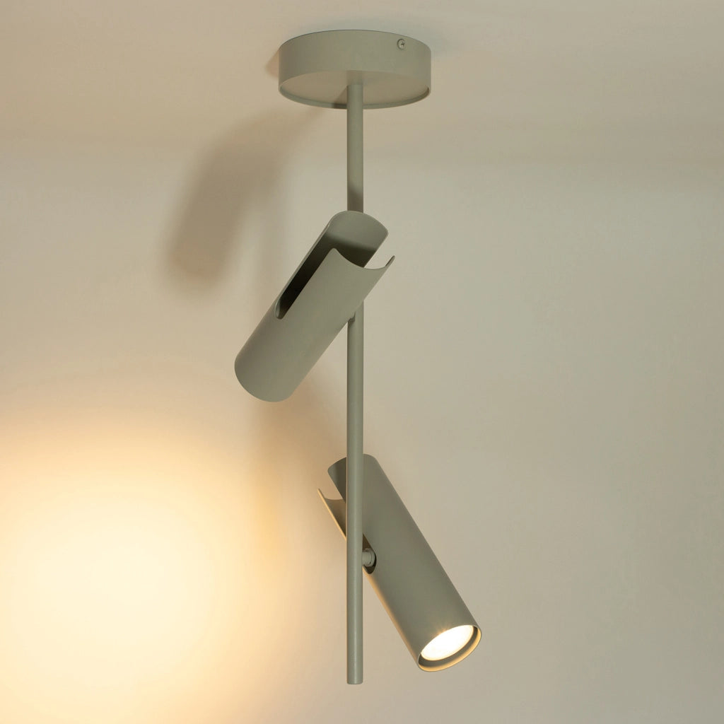 Sigma LEDA plafoniera tonda grigio-beige 2xGU10 orientabile