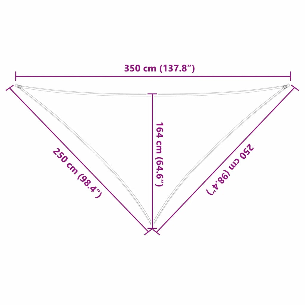 Telo Ombra da Esterno Giallo e Bianco 2,5 x 2,5 x 3,5 m 42031159