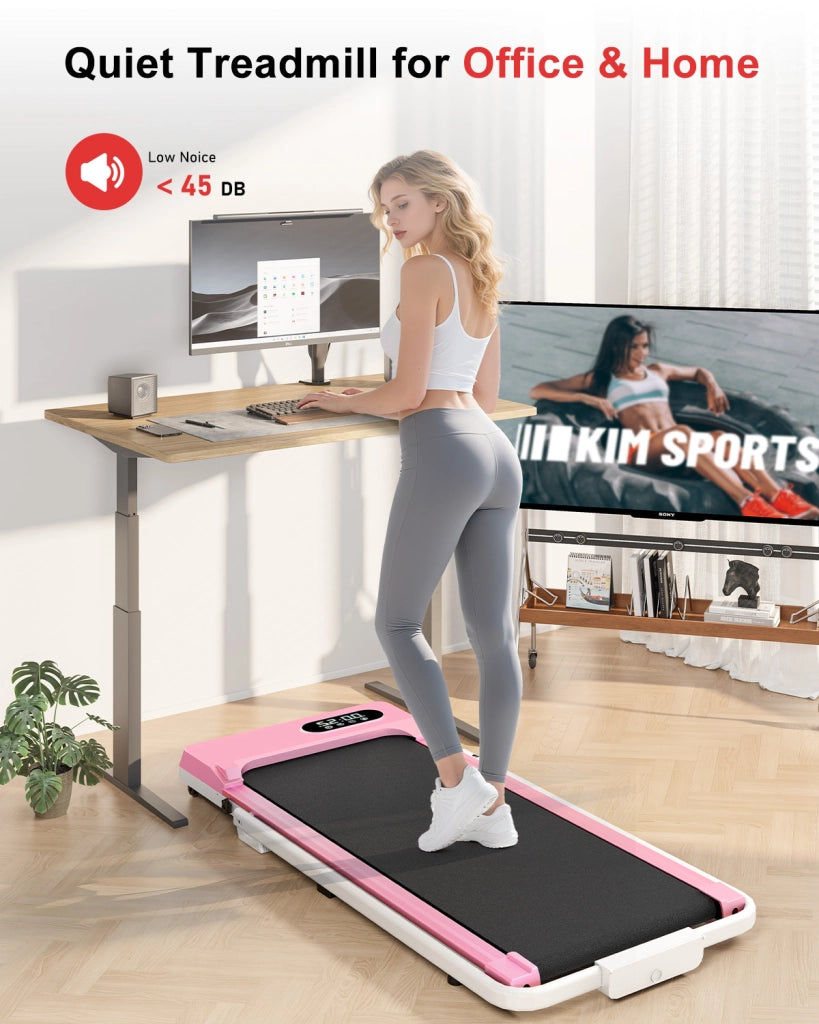 Tapis roulant domestico, Tapis roulant elettrico pieghevole  3 in 1, 2,5 HP, compatto portatile sottobanco, 8 km/h, display LED, 120 kg