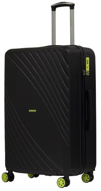 Trolley Valigia Grande Rigida in ABS 4 Ruote TSA Ravizzoni Fresh Nero e Giallo Fluo