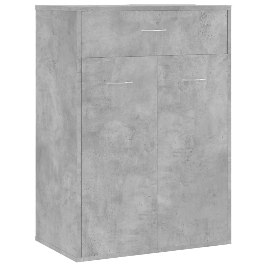 Scarpiera Grigio Cemento 60x35x84 cm in Legno Multistrato 801075