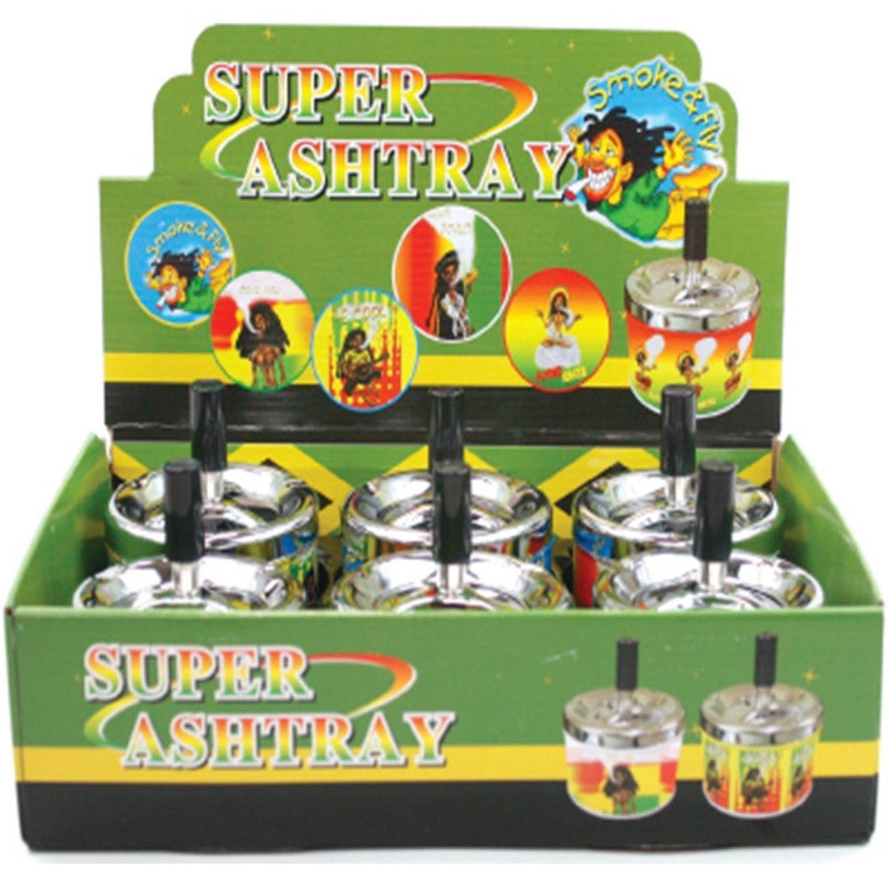 Trade Shop - Set 6 Posacenere Porta Cenere Sigarette A Molla Rasta Giamaica Fantasia -