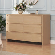 Cassettiera Takranmaa Comò con 6 Cassetti 120 x 39 x 77 cm - Effetto Rovere [en.casa]