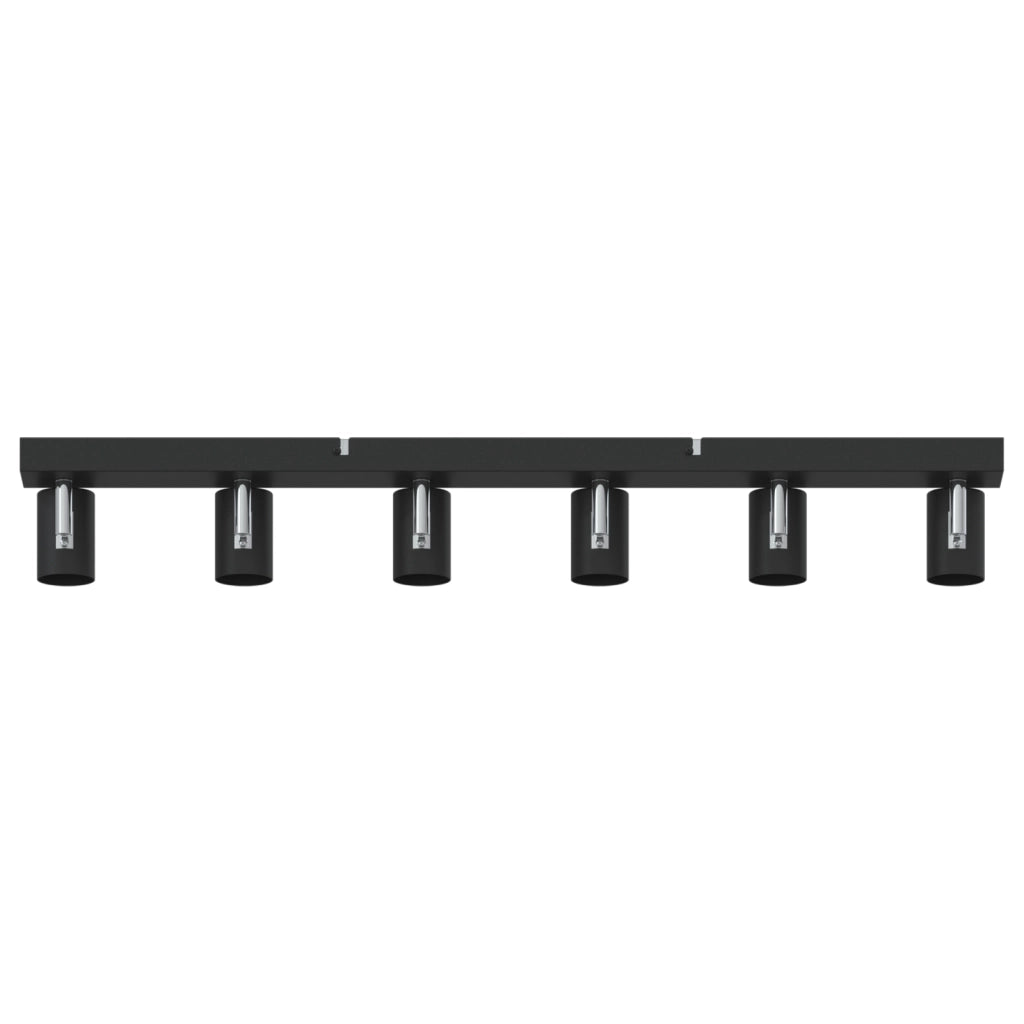 Faretti da soffitto 6 vie regolabili neri E27