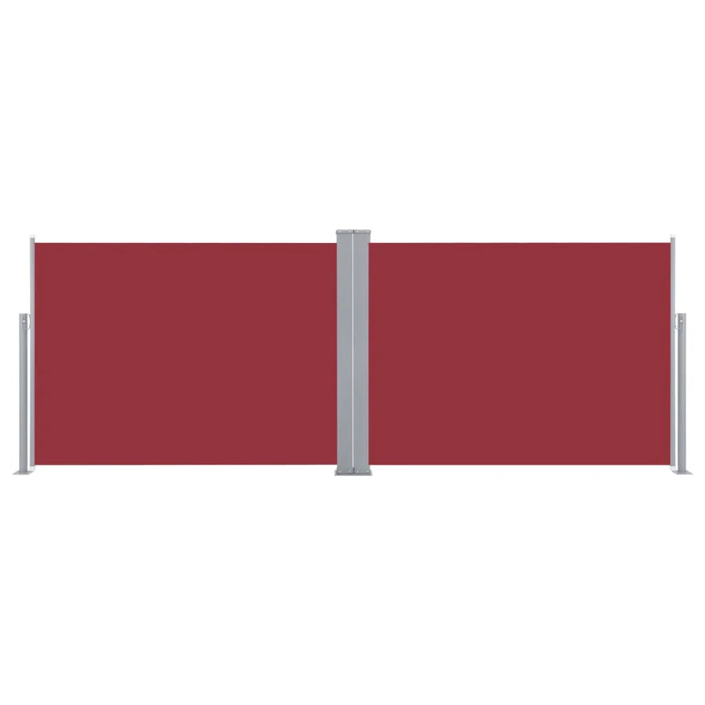 Tenda da sole laterale retrattile/schermo privacy per patio giardino terrazza balcone rosso 100 x 1000 cm 02_0007450