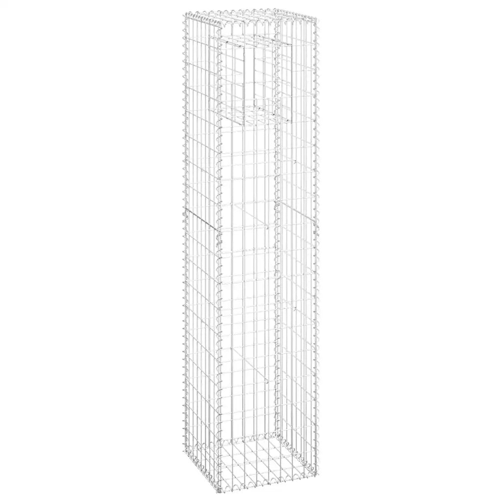 Cesto a Gabbione a Torre 40x40x180 cm in Ferro 151264