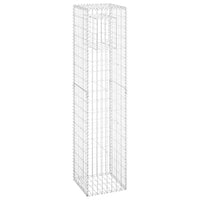 Cesto a Gabbione a Torre 40x40x180 cm in Ferro 151264