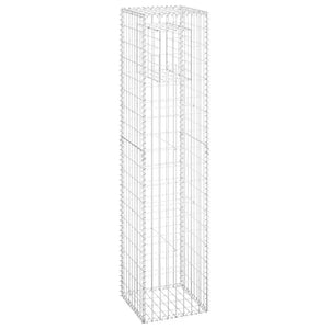 Cesto a Gabbione a Torre 40x40x180 cm in Ferro 151264