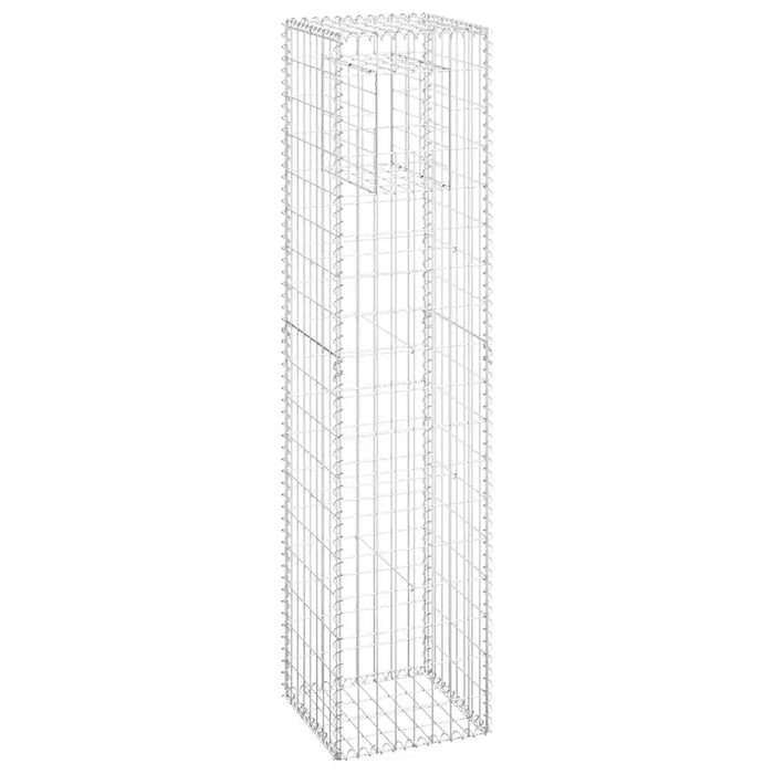 Cesto a Gabbione a Torre 40x40x180 cm in Ferro 151264