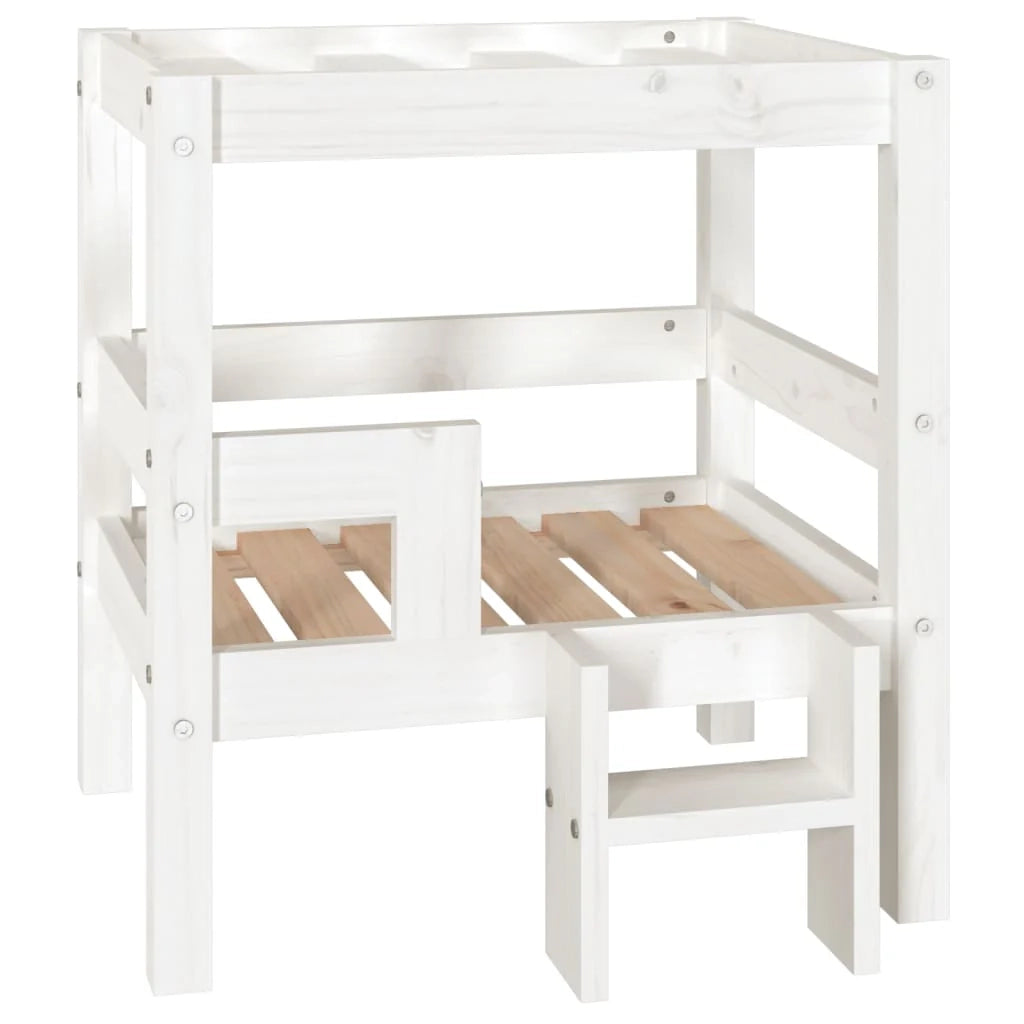 Cuccia per cani comoda cesta da divano 55,5 x 53,5 x 60 cm legno di pino massiccio bianco 02_0042710
