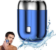 Elettrorasiatore per uomo, lavabile in acqua, trimmer per uomo, rasoio elettrico portatile rotante, ricarica rapida.