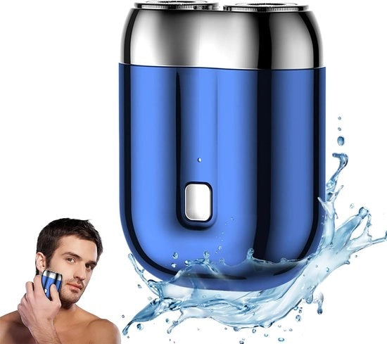 Elettrorasiatore per uomo, lavabile in acqua, trimmer per uomo, rasoio elettrico portatile rotante, ricarica rapida.