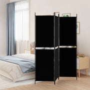 Divisorio a 3 Pannelli Nero 150x180 cm in Tessuto 350213